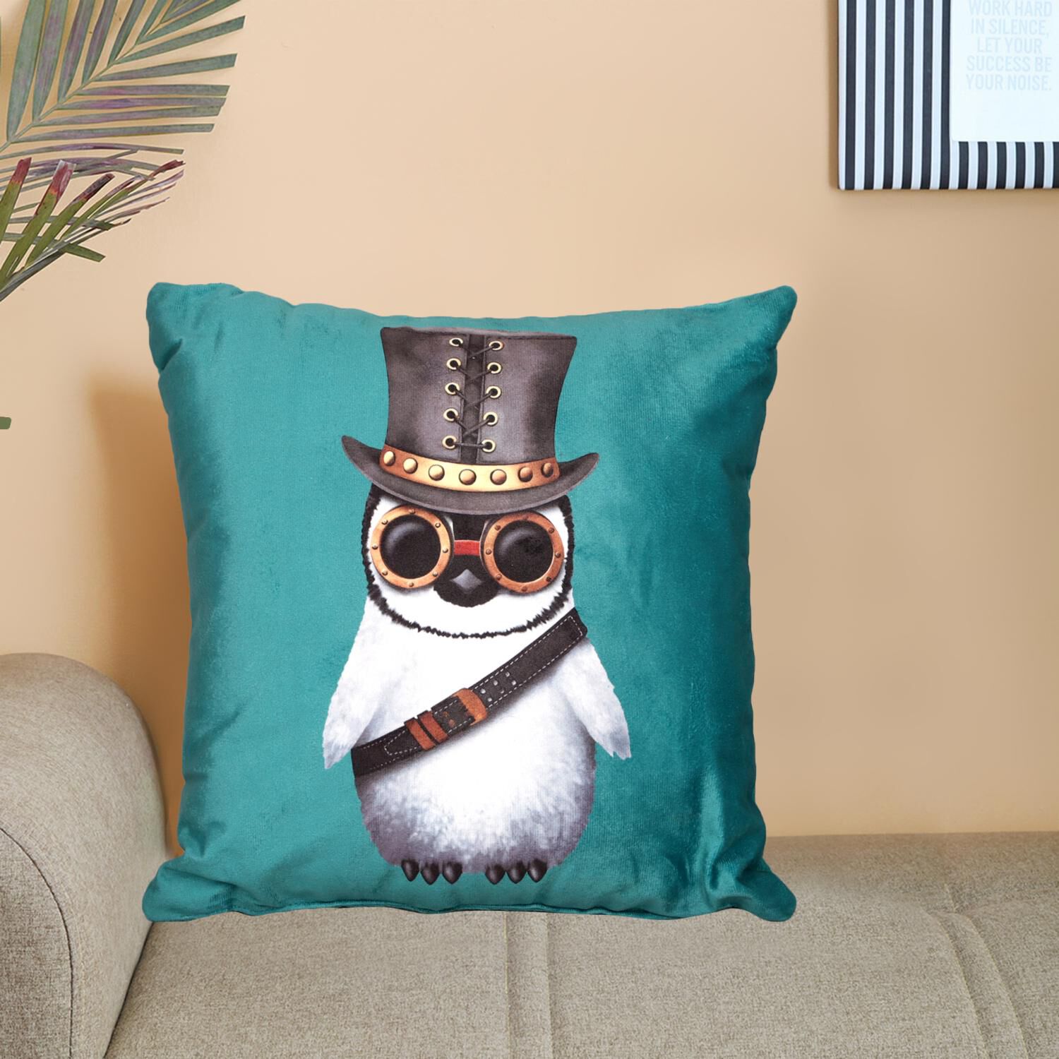 Home Beautiful                         Blue Polyester Cushion