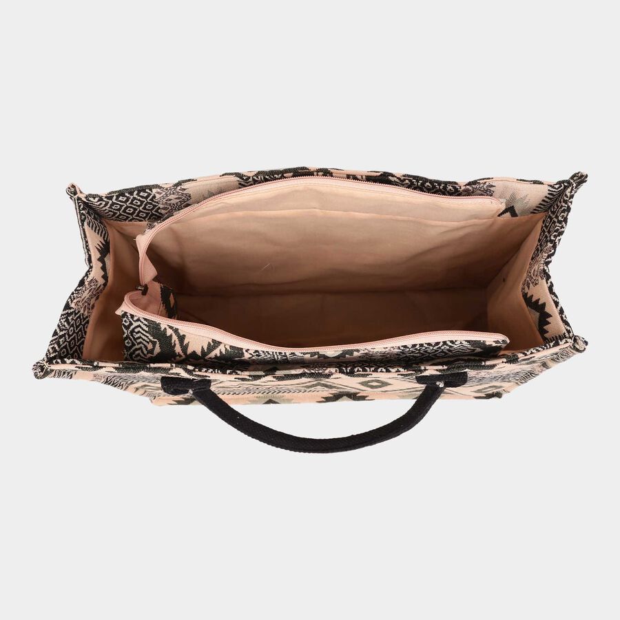 Women's Plain Canvas Shopping Bag, Large, , large image number null