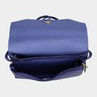 Women's Blue Polyurethane Sling Bag, , small