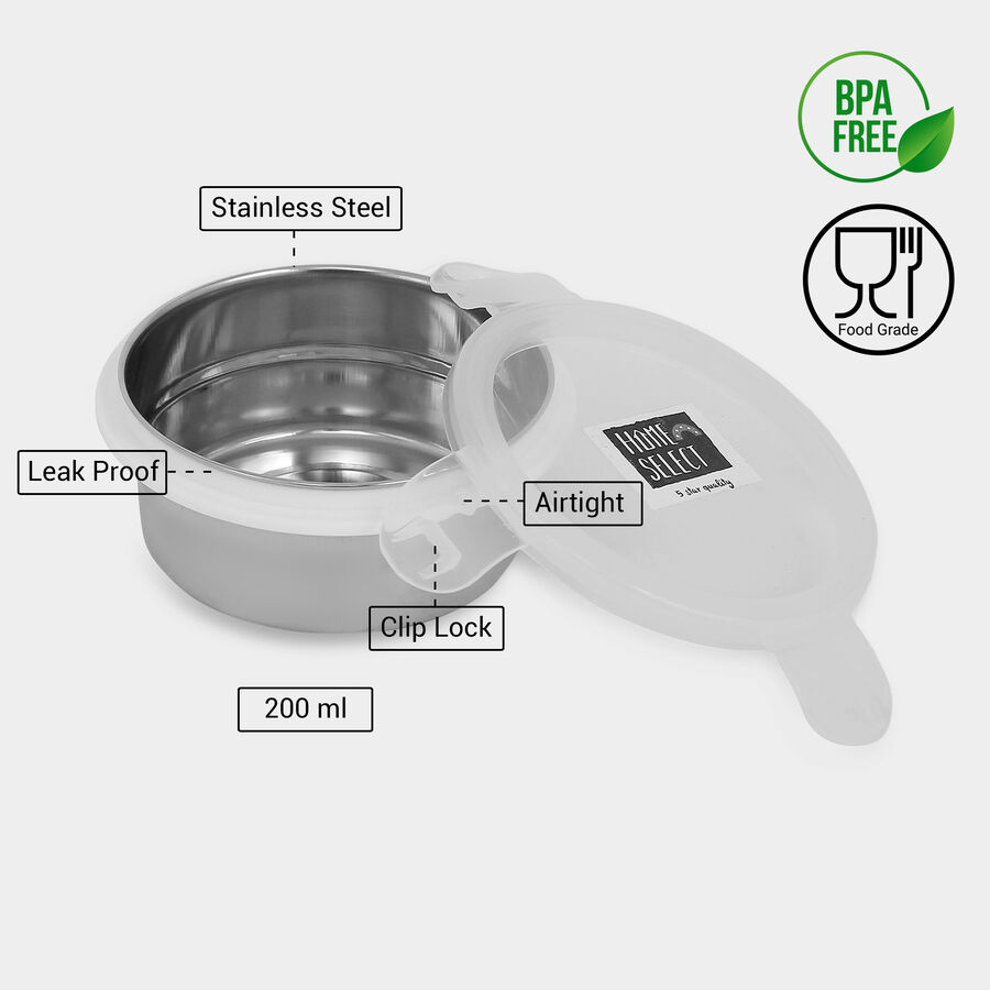 Air-Tight Stainless Steel Container, 230 ml, , large image number null