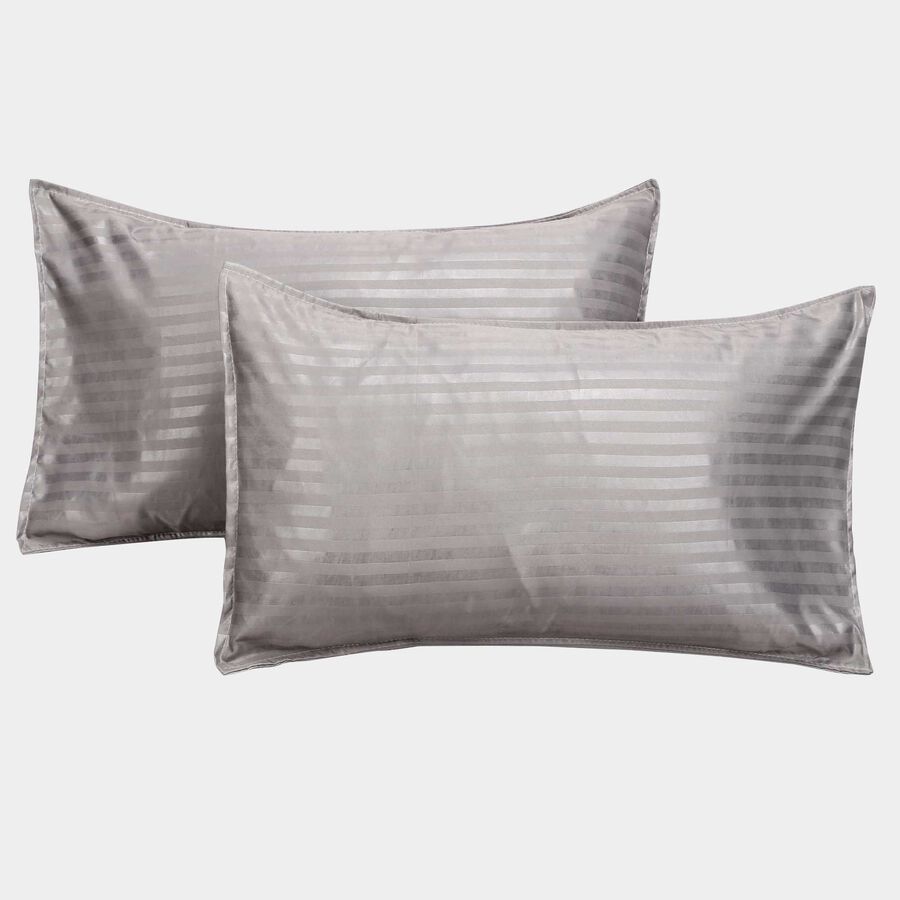 Grey Cotton Pillow Cover Set of 2, , large image number null