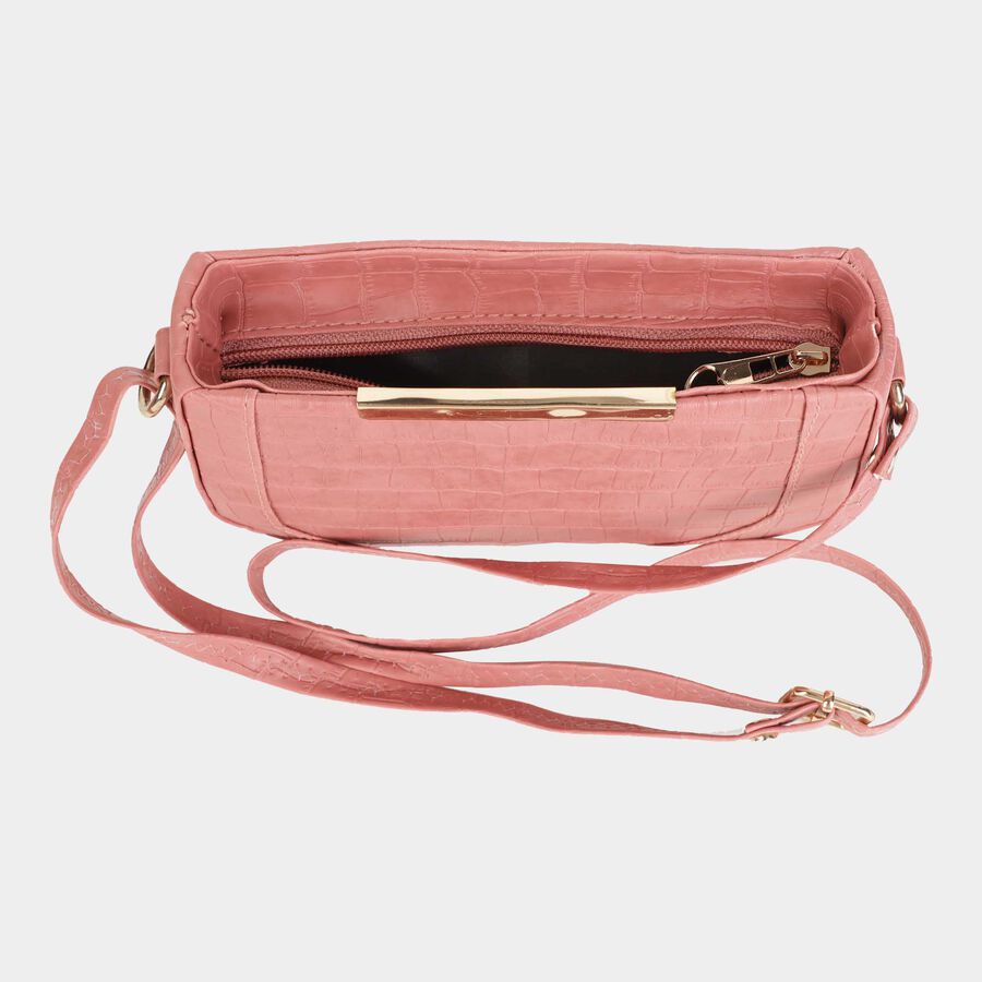 Women's Polyurethane Zipper Sling Bag, , large image number null