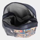 Women's Navy Blue Polyurethane Backpack, , small image number null