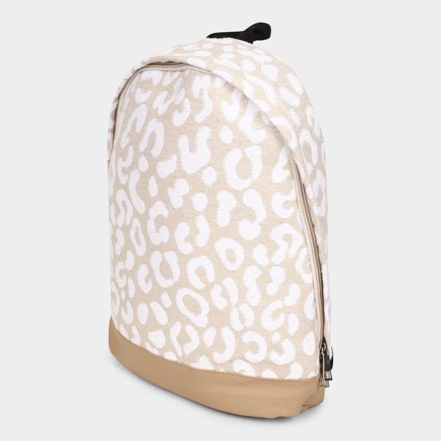 Women's off-White Canvas Backpack, , large image number null