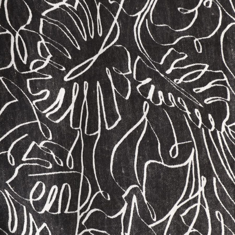 Women's Black Viscose Scarf, , large image number null