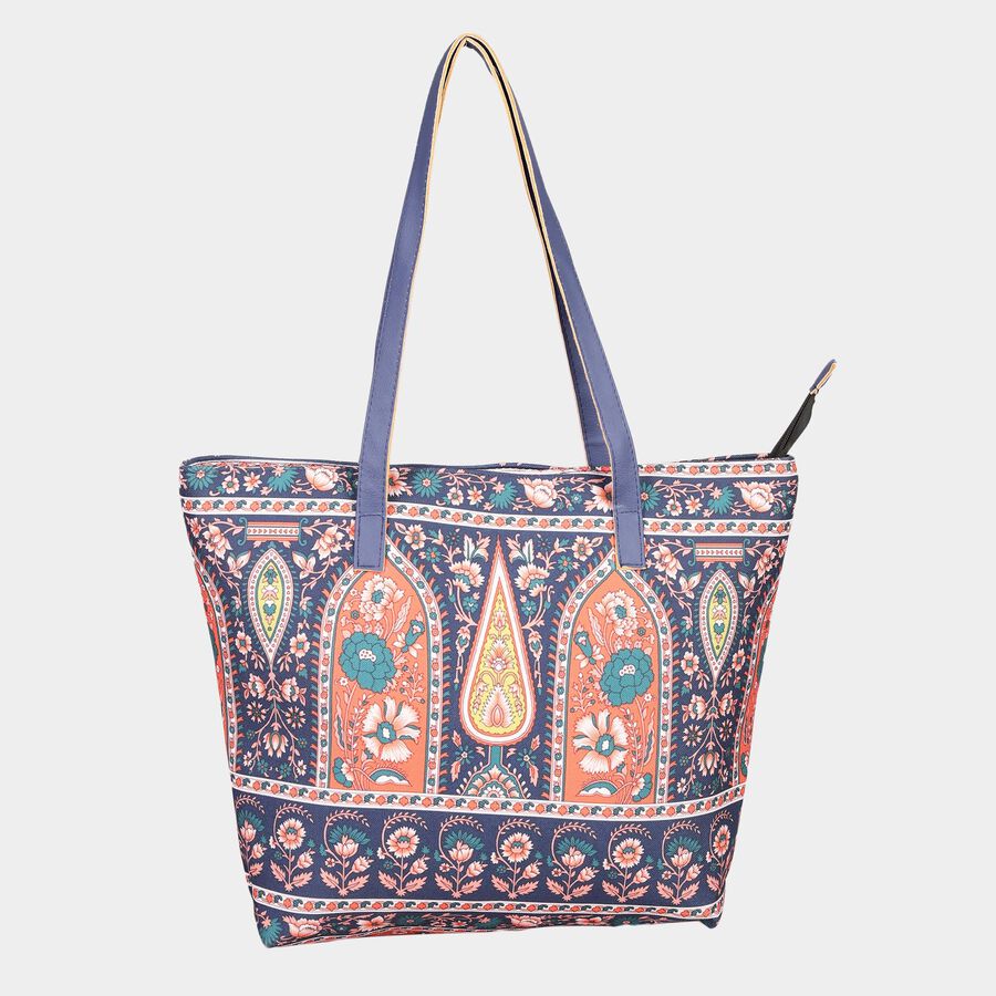Women's Printed Canvas Shopping Bag, Medium, , large image number null