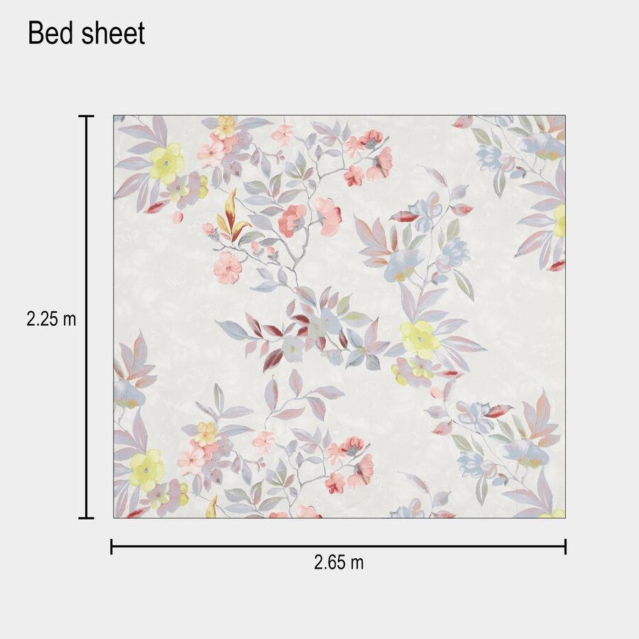 120 GSM White Polyester Double Bedsheet, , large image number null