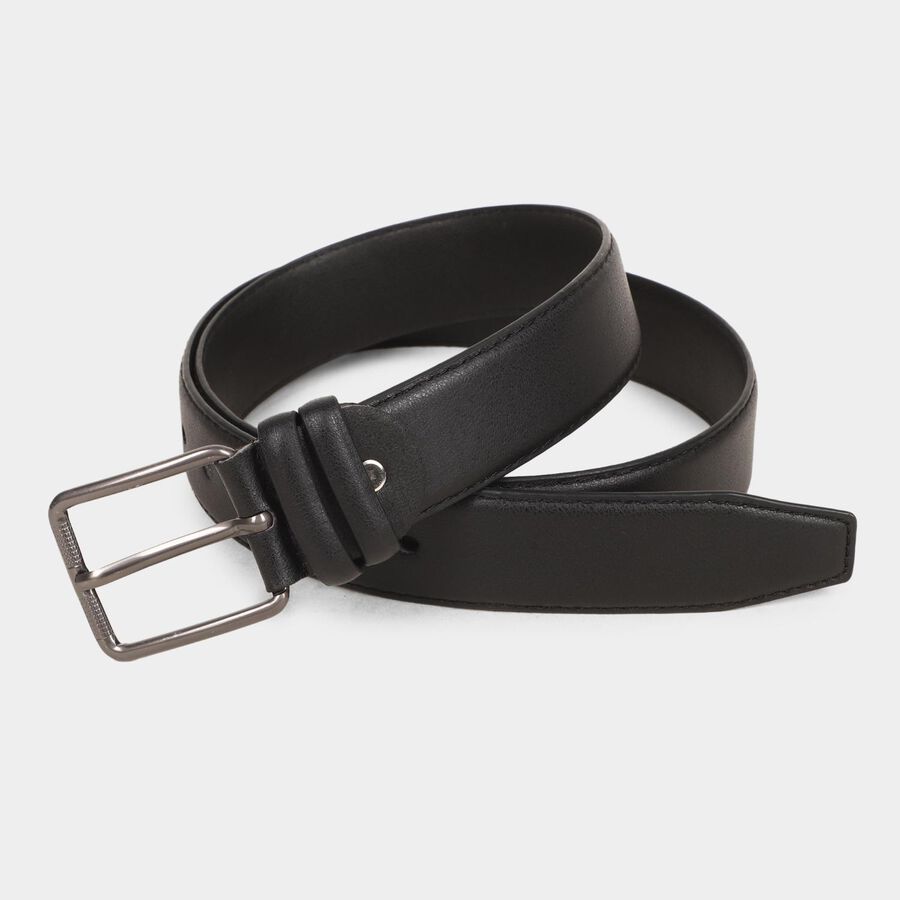 Men's Black Polyurethane Formal Belt, , large image number null