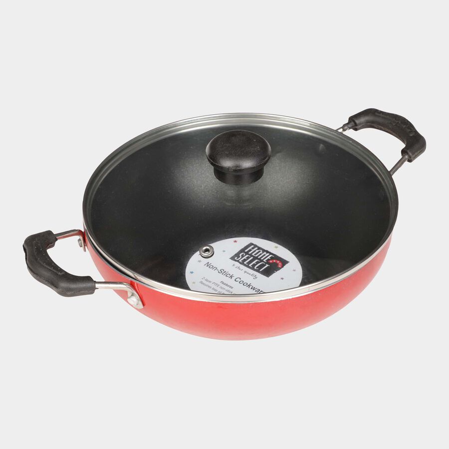 Nonstick Tawa & Kadhai Set, Red, , large image number null