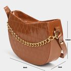 Women's Tan Polyurethane Sling Bag, , small image number null