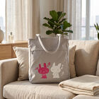 Grey Fabric-Polyester Shopping Bag, , small