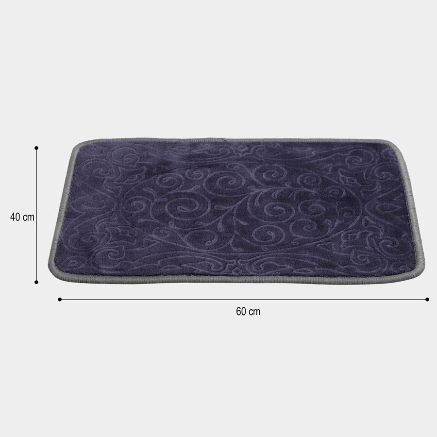 Anti-Skid Grey Polyester Door Mat, , large