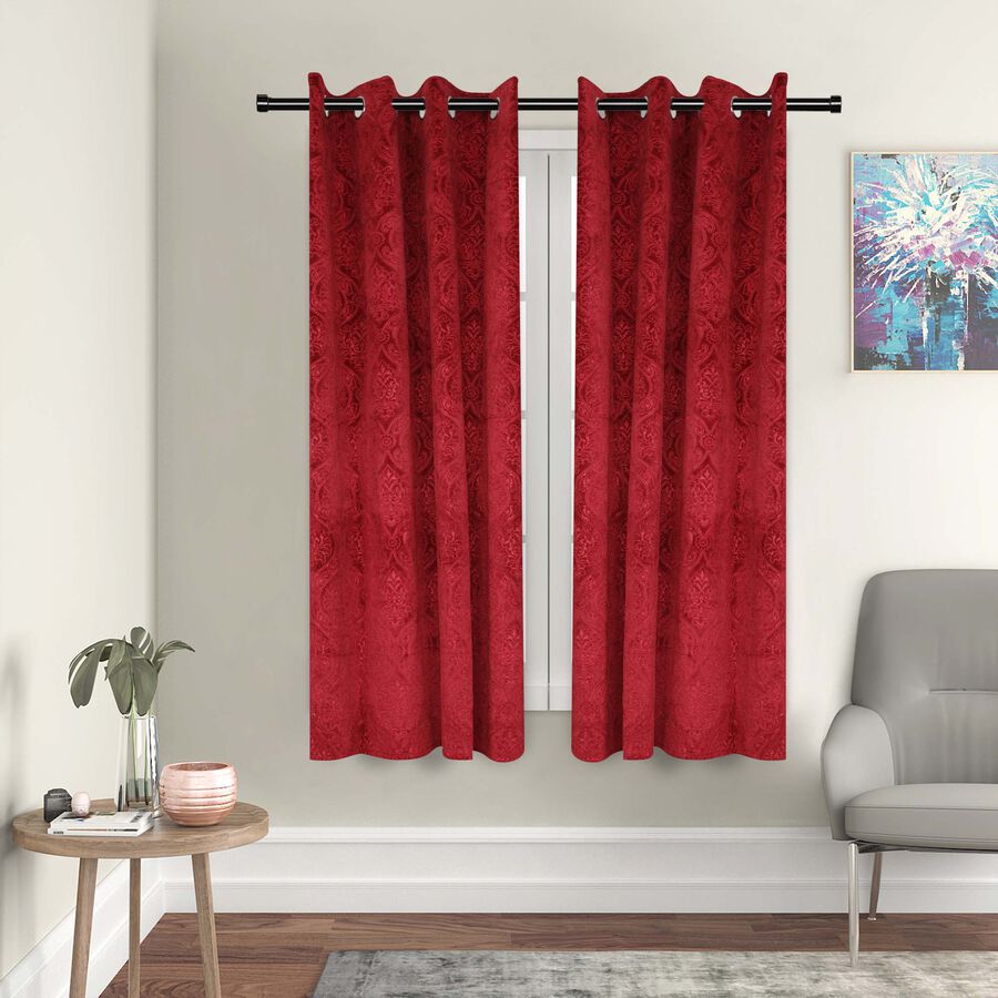 5ft. Maroon Window Curtain, , large image number null