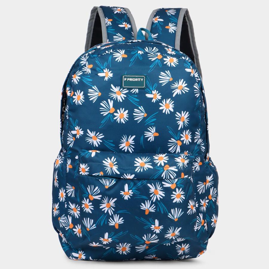 Women's Blue Fabric Backpack, , large image number null
