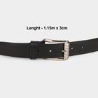 Men's Black Polyurethane Formal Belt, , small image number null
