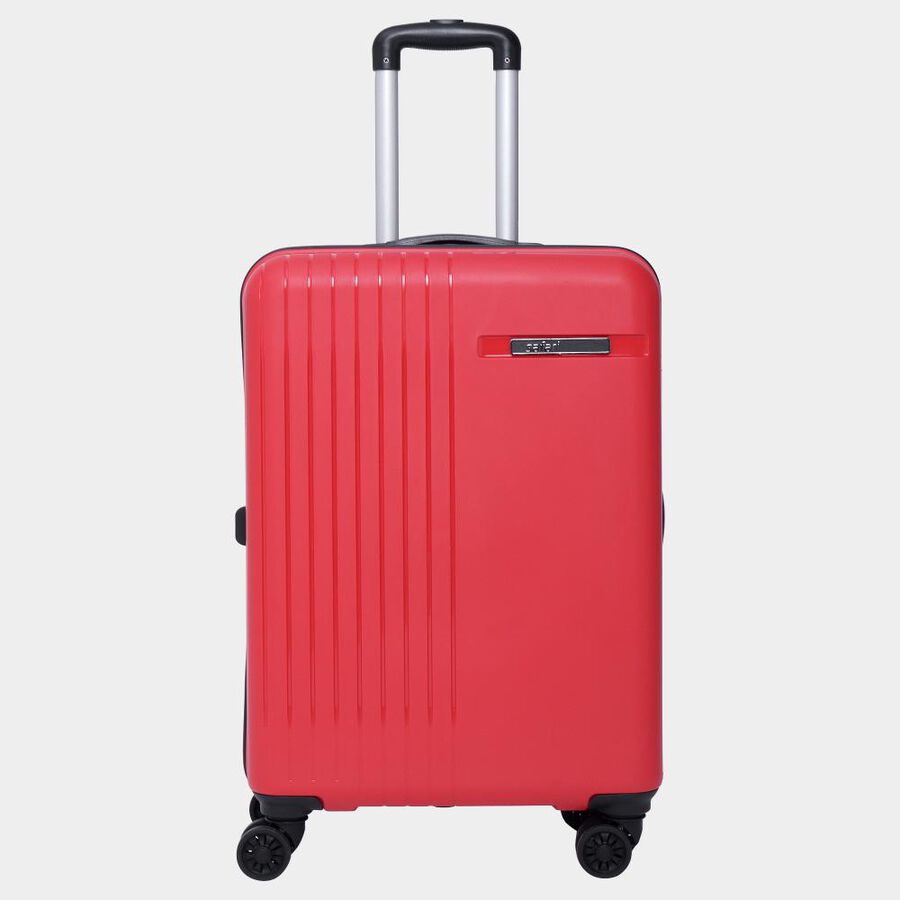 8-Wheel Red PVC Matee Hard Case Trolley, Medium, , large image number null