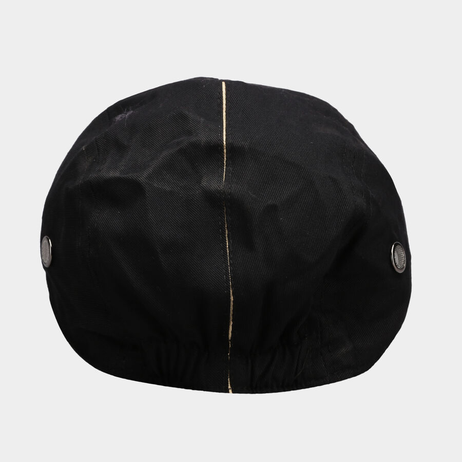 Black Men Tennis Cap, , large image number null