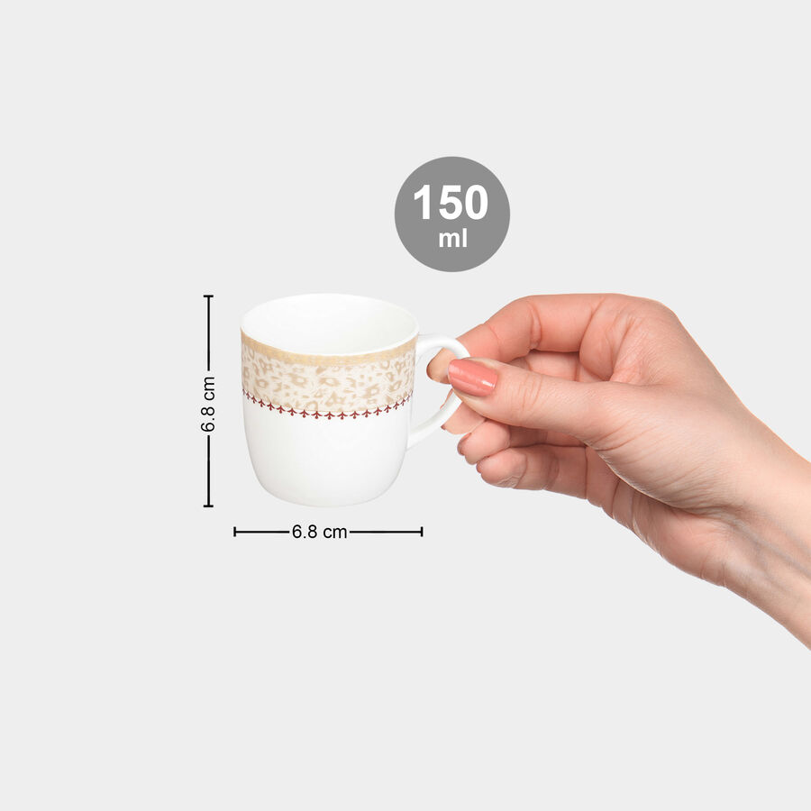 150 ml Bone China Cup, Set of 6, , large image number null