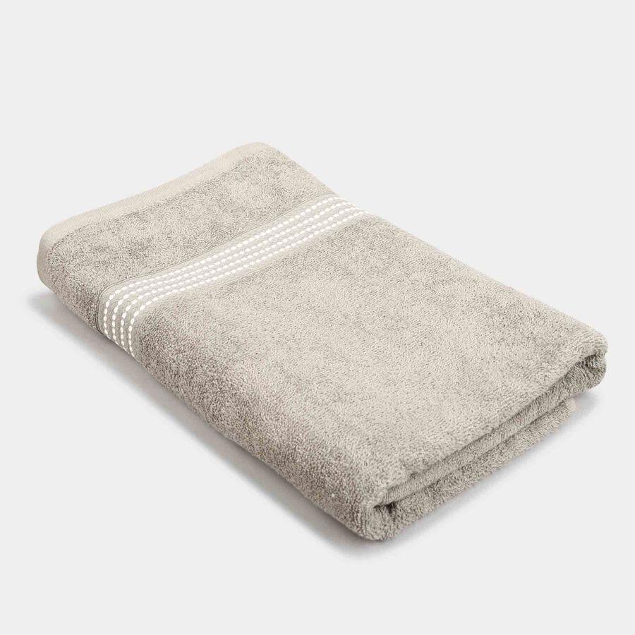 370 GSM Grey Cotton Bath Towel, , large