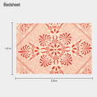 Beige Floral Printed Single Bedsheet, , small