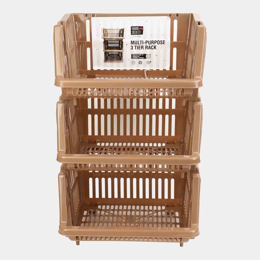 3-Tier Plastic Multi-Drawer Organizer, , large image number null