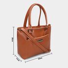 Women Tan Polyurethane Handbag, , small image number null