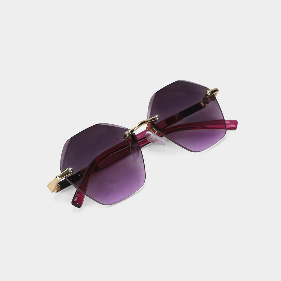 Woman's Brown Plastic Ladies Sunglasses, , large