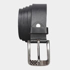 Men's Black Leather Casual Belt, , small image number null