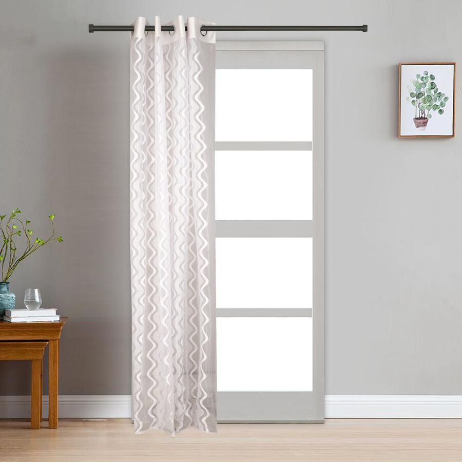 7ft. White Polyester Curtain, , large