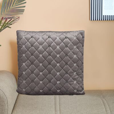 Dark Grey Velvet Cushion Cover