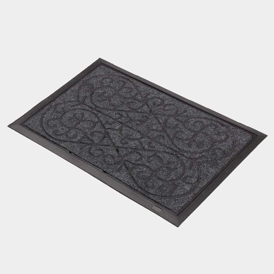 Anti-Skid Grey Rubber Door Mat, , large