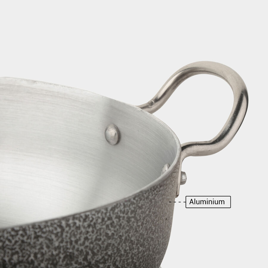 Aluminium Kadhai - 10.25 in. (3 L), Induction Compatible, , large image number null
