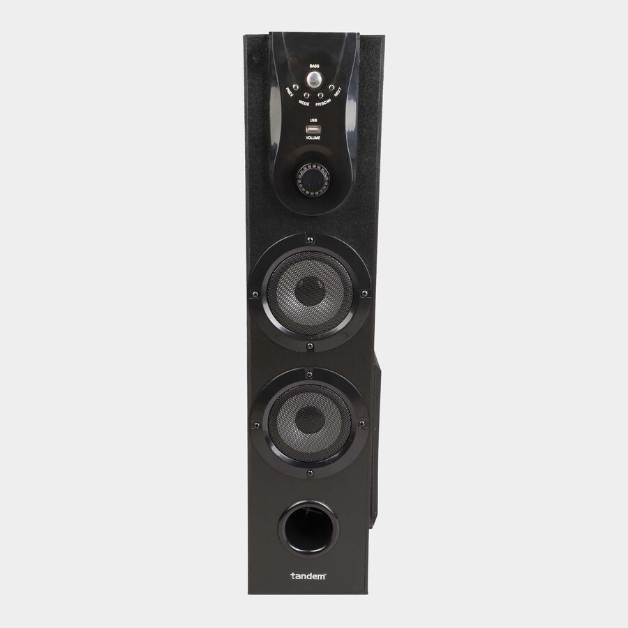 Wood Speaker, Black, 320 mm X 200 mm X 690 mm, 40 W RMS, , large image number null