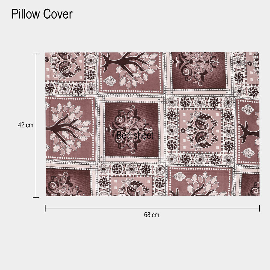 120 GSM Brown Polyester Double Bedsheet, , large image number null