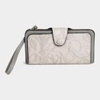 Women's Grey Polyurethane Long Wallet, , small image number null