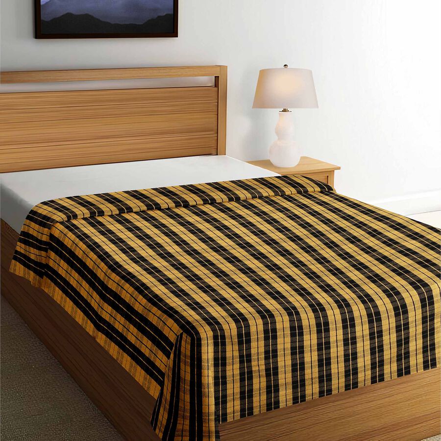 Checks Single Bed Cover without pillow cover, , large image number null