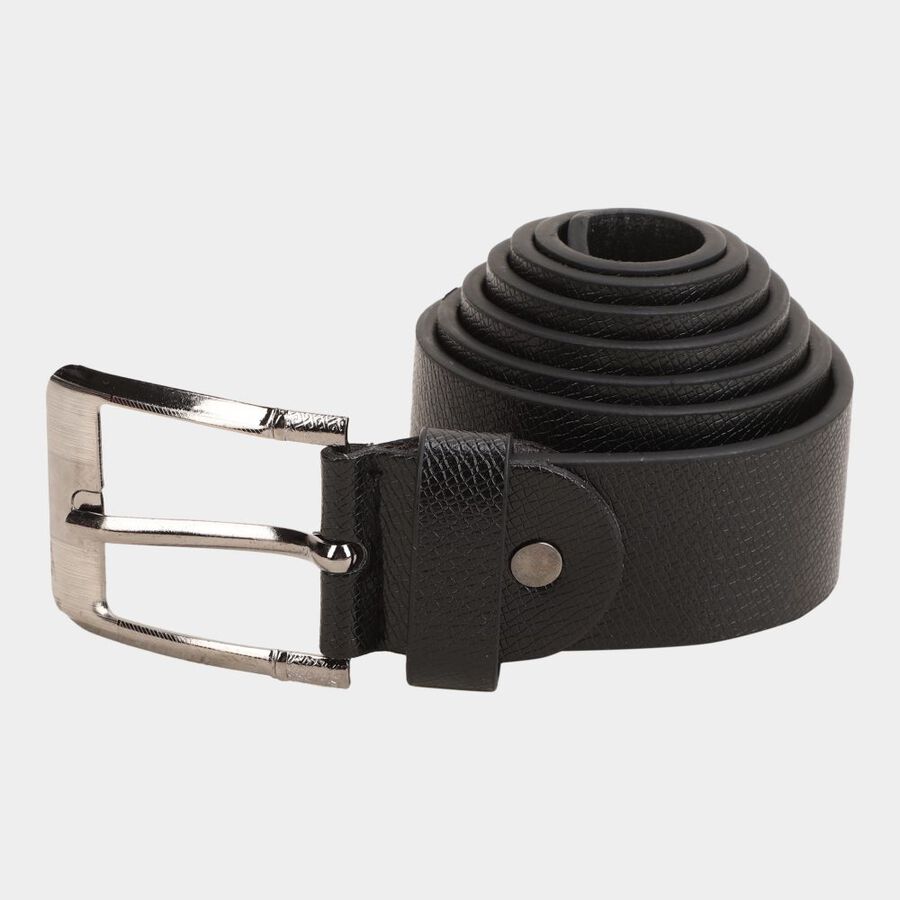 Men's Black Polyurethane Casual Belt, , large image number null