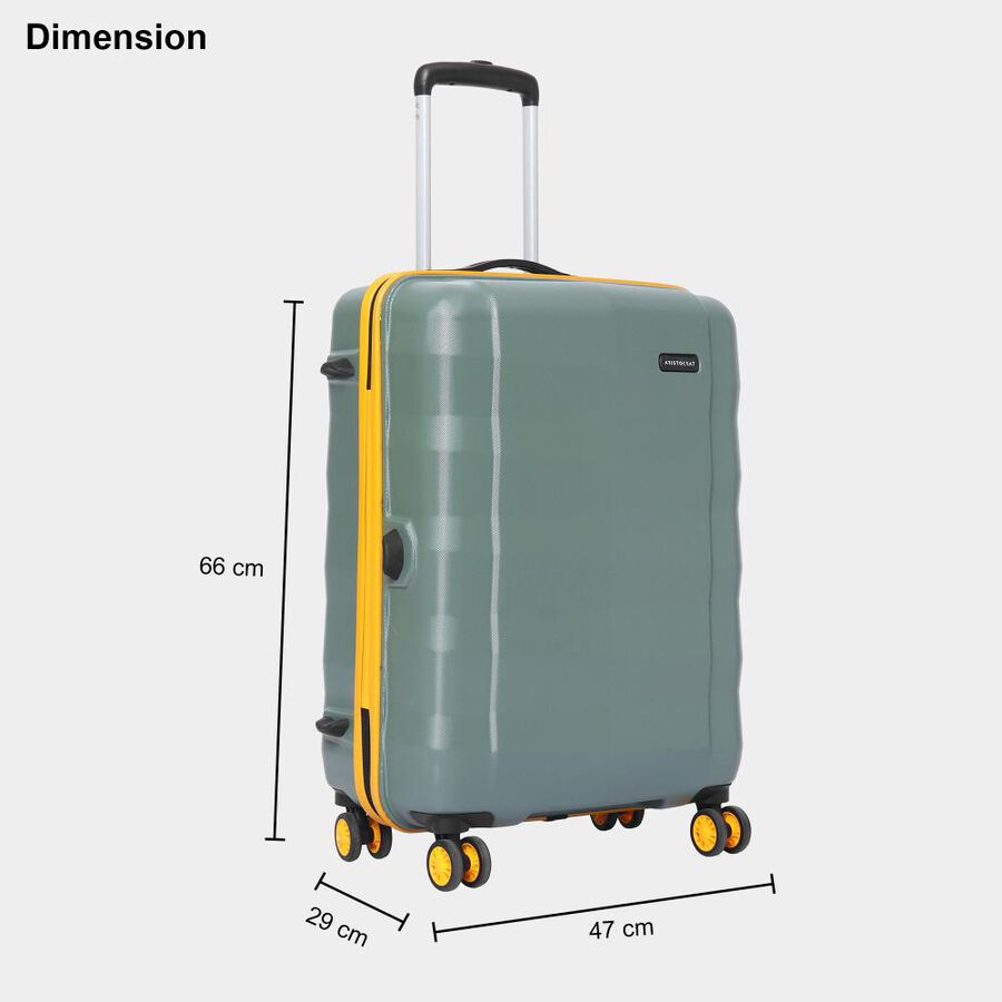 Hard Dark Green Polycarbote Trolley, , large image number null