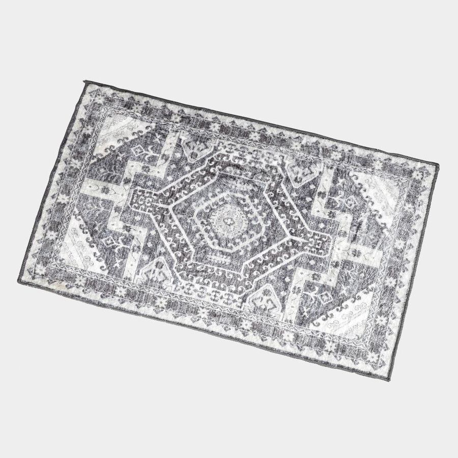 Grey Polyester Bedside Runner, , large