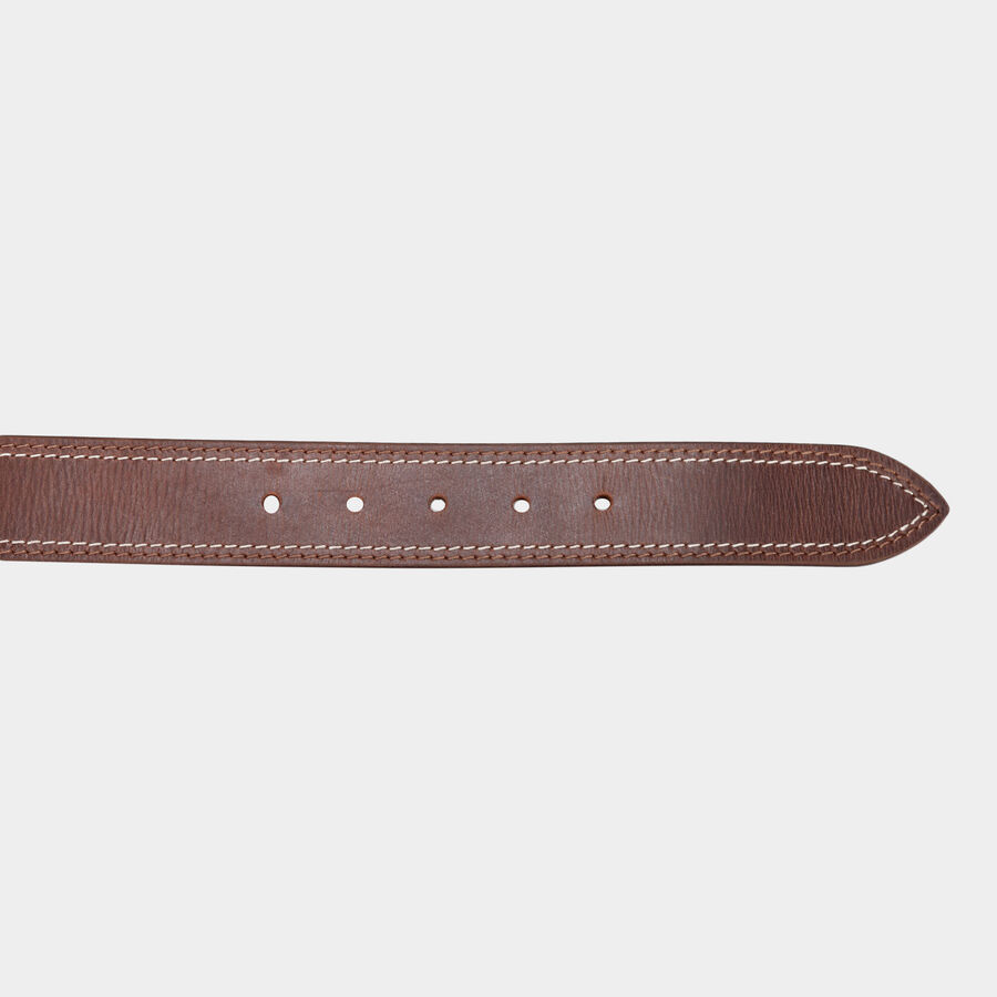 Men's Leather Casual Belt, Size 40, Textured, , large image number null
