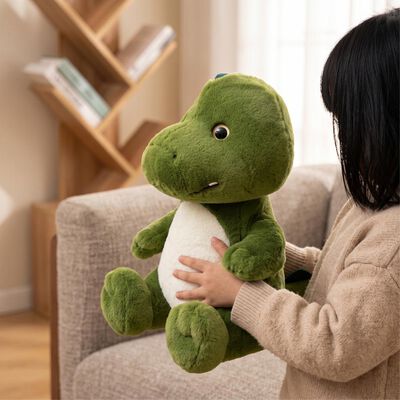 Kid's Dark Green Fabric Dino Toy 