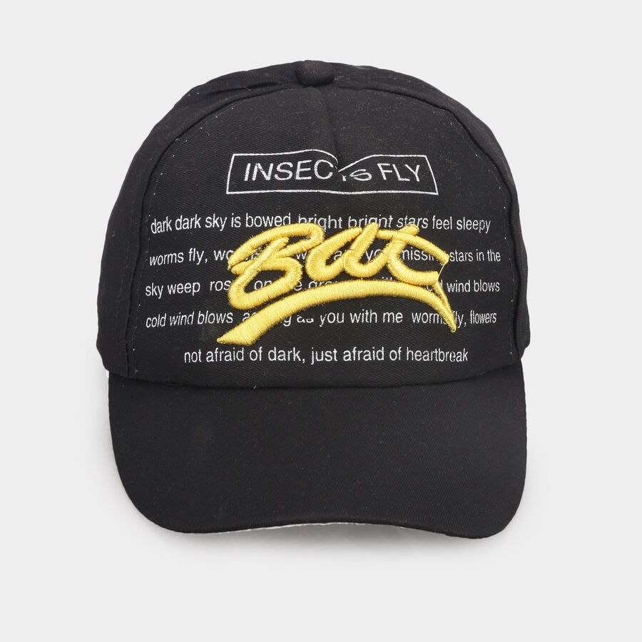 Kids' Black Canvas Cap, , large image number null