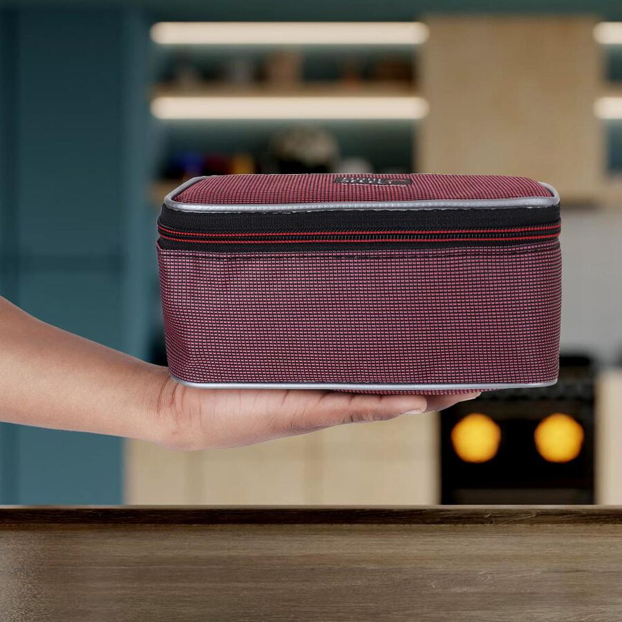 Steel Lunch Box, 3 Containers and 1 Bag, , large