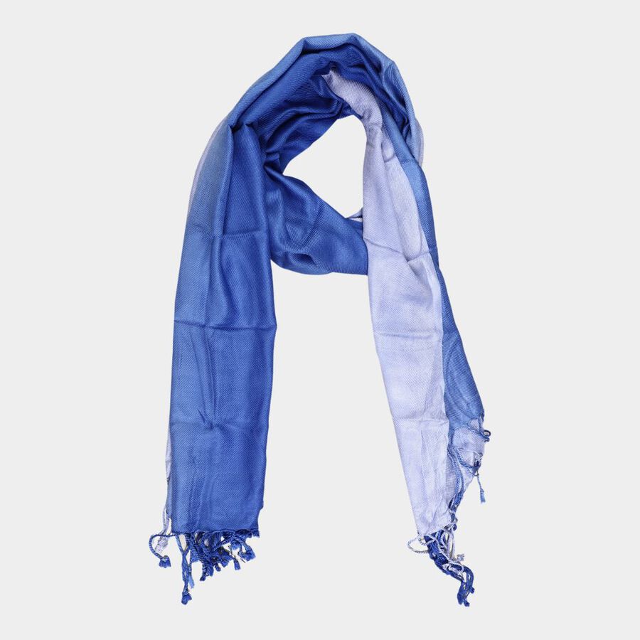 Women's Blue Cotton Scarf, , large image number null