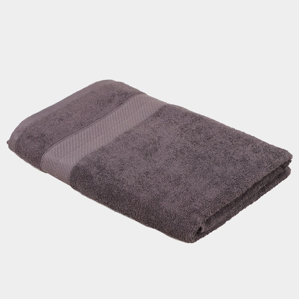 Home Beautiful                         370 GSM Dark Grey Cotton Bath Towel
