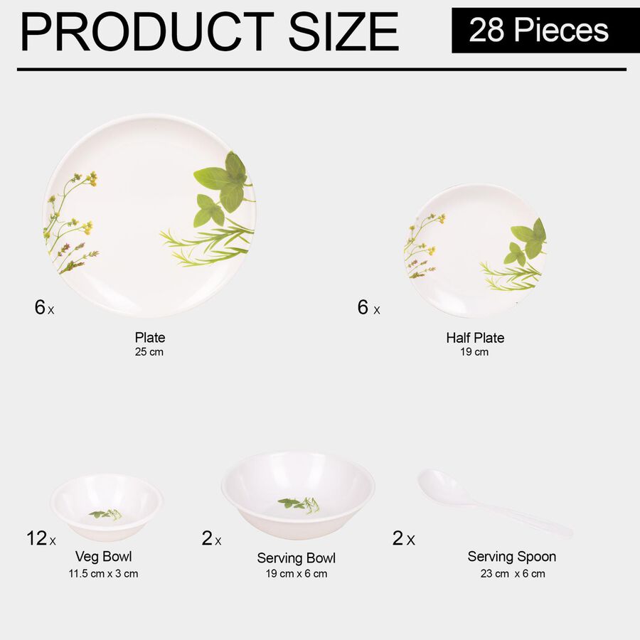 Melamine Dinner Set 28 Pcs, , large image number null