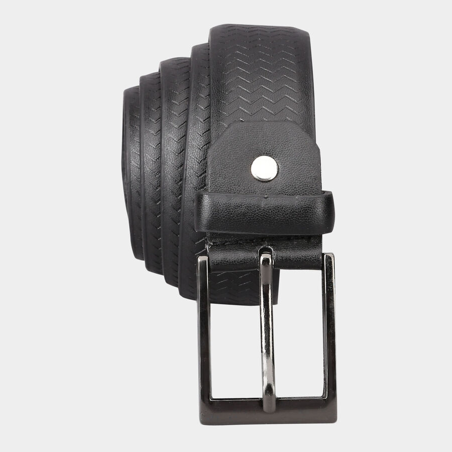 Men's Black Polyurethane Casual Belt, , large image number null