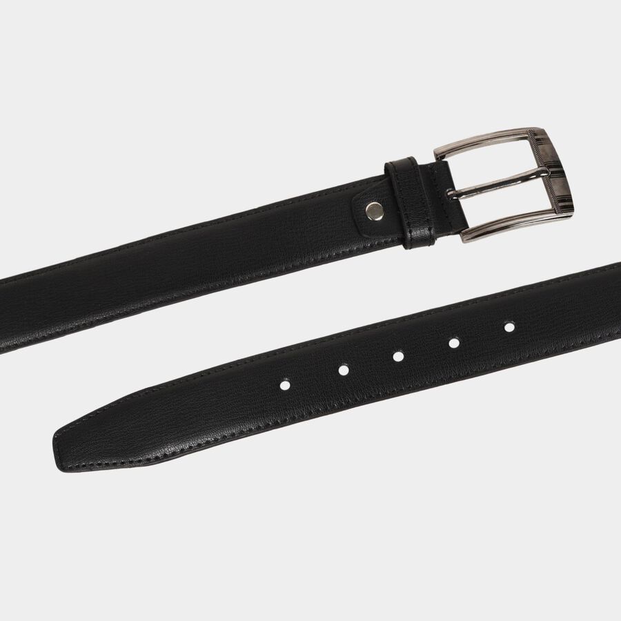 Men's Black Polyurethane Formal Belt, , large image number null