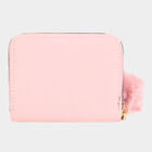 Women's Pink Polyurethane Clutch Bag, , small