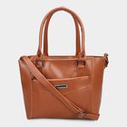 Women Tan Polyurethane Handbag, , small image number null
